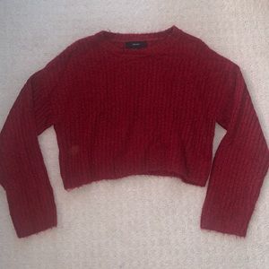Forever 21 red sweater crop top